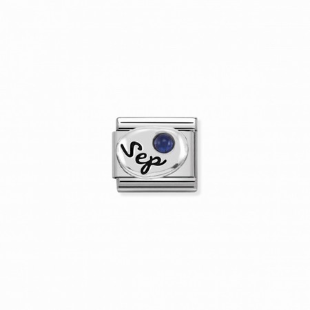 Nomination Birthstone Silver September Sapphire Composable Charm